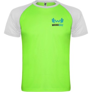 Indianapolis rvid ujj gyerek sportpl, fluor green, white (T-shirt, pl, kevertszlas, mszlas)