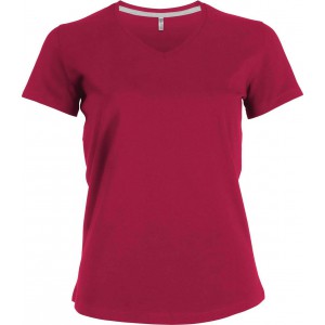 Kariban ni V-nyak pl, Fuchsia (T-shirt, pl, 90-100% pamut)